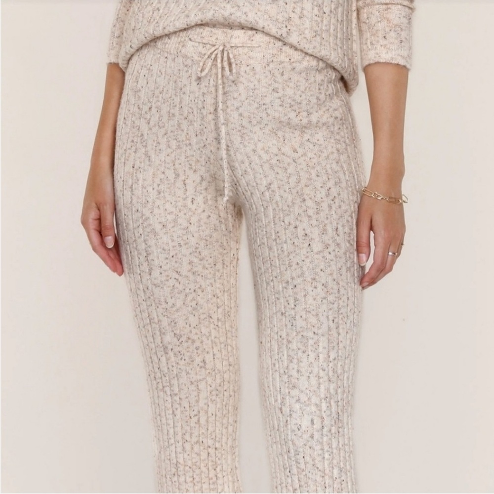 NWT Heartloom Speckled Knit Pants oatmeal SZ L - Picture 10 of 15